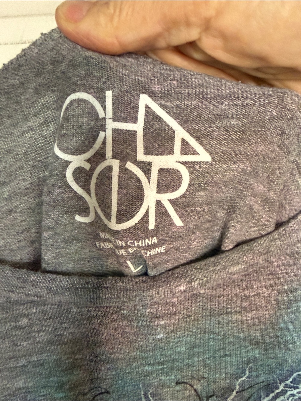 AC/DC Gray Short Sleeve Graphic Tee with Pink Logo - Picture 2 of 2